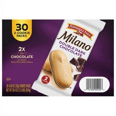 [미국직배송]페퍼리지 팜 밀라노 다크 초콜렛 초대용량 834g Pepperidge Farm Milano Cookies 30pack, 30개, 28g