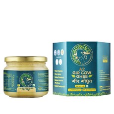 인도정품 GirOrganic A2 Pure Ghee 기버터 - 250 ml100% 기르카우 버터 목초사육 프리미엄 전통 버터, 1개, 250ml