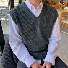 남자빅사이즈여름니트조끼