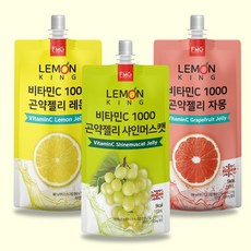 레몬킹 비타민C 1000 곤약젤리 10개입 (레몬/자몽/샤인머스캣), 레몬, 10개, 130ml