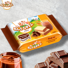 Коровка вафли со вкусом шоколада, 150 г