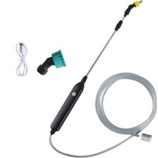 전동 원예 분무기 관개공구 USB 2400mah 충전식 접이식 핸들 노즐 3개 정원 식물용 휴대용, 10m, 1개