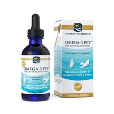노르딕 네츄럴 오메가-3 애완동물 고양이와 소형견 2 fl oz 60 ml Nordic Naturals Omega-3 Pet Oil Supplement for Medium t, 1개