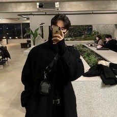 COSYEVNO 모직코트 남성 겨울 도톰하고 멋스러운 캐주얼 하프 트렌치코트 dyg147