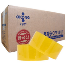 오공 중포장 투명 박스테이프 아크릴타입 48mm x 70m, 6세트, 6개