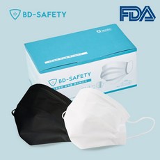 보따리 BD-SAFETY 국산 일회용 마스크 50매 3중필터 흰색, 50개입, 1box