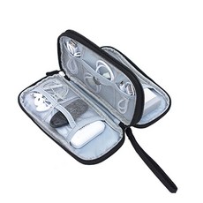 르미나인 케이블정리 2단 파우치 다용도 충전기 USB 멀티포켓 이어폰 수납,