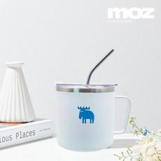 MOZ 스웨덴 316 스텐 진공 머그컵 스텐머그컵 보온머그컵 보온컵, 퓨어화이트., 490ml, 1개