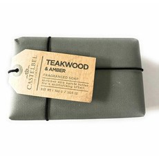 Castelbel Porto Teakwood Amber Mens Luxury Soap Bar 10.5, One Color, One Size