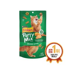 퓨리나 파티믹스 고양이 영양 키블 트릿 간식, 피크닉, 60g, 10개