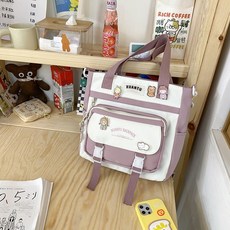 캔버스백 여초등 토트백 보충수업가방 책가방 들고 다니기 학원가방 미술가방 숄더백 여아 크로스백