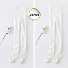 니트양말 봄가을 여학생 팬티스타킹 두터운천 아동차 얇은스타일 니트로짠 속바지 화이트 무용 단련 스타킹