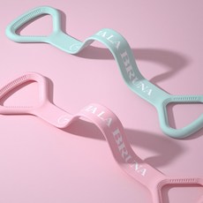 스트레칭 손잡이밴드 필라테스 방수 늘어나는 재활밴드 8자형, 1개, 핑크