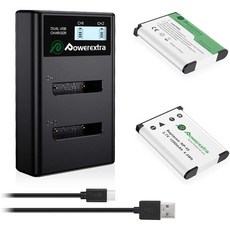 호환 Powerextra NP-45 NP-45S NP-45A 2X Battery and LCD Charger for Fujifilm INSTAX Mini 90 FinePix, 상세 설명 참조0, 상세 설명 참조0