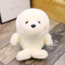 미니 아기 인형 팬더 쥐 고양이 인테리어 봉제인형, 볼 화이트 물범, 25센티cm