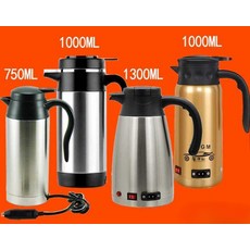 비브레 카포트 전기 차량용 전기포트 자동차 트럭용, 12V750ML+냄비홀더(컵브러시포함)
