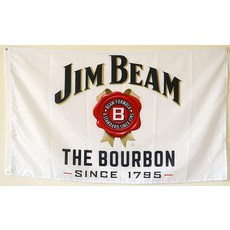 2But Jim Beam Beer 3x5' 참신한 깃발 배너 화이트, White, 1개, 단일사이즈