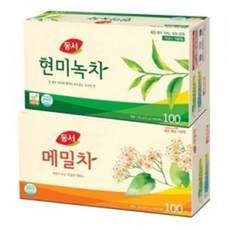 동서 현미녹차 100T + 메밀차 100T, 2개, 상세 설명 참조