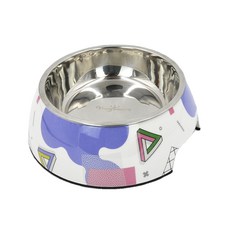 Hugsmart 도그 강아지용 스테인리스 식기 그릇 L 700ml, 1개, Memphis Purple