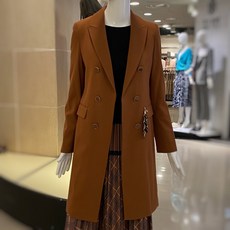 에이비에프지 세련 브릭컬러 롱재킷
