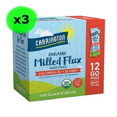 캐링턴팜스 마일드 플랙스 플랙씨드 아마씨 가루 소포장 144g 3팩 Carrington Farms Organic Milled Flax Seed