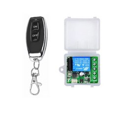 433MHz 무선 RF 리모컨 스위치 DC 12V 10A 1CH 릴레이 모듈 리시버 ON OFF 리모컨 LED 전구 DIY, 1Remote 1 Receiver_5, 1개
