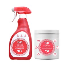 비앤비 얼룩제거제 500ml 1개 + 소다파우더 500g 맞춤구성, 1세트