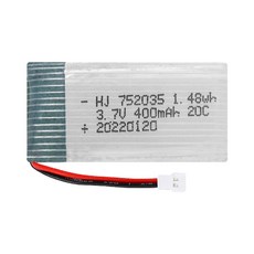 올칩 3.7V 400mAh 드론배터리 소형 RC 쿼드콥터 예비용 교체 부품, (슈퍼소닉) 3.7v 400mah(MOLEX), 1개