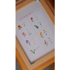 프랑스 자수 스티치 입문 초보자 샘플러 만들기패키지 DIY, 액자형diy