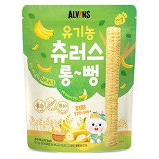 엘빈즈 유기농 츄러스 롱뻥, 바나나맛, 30g, 3개