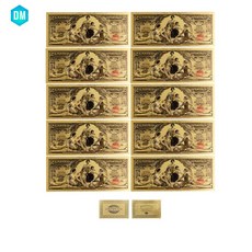 10 pcs 1896 년 2 달러 미국 골드 지폐 다채로운 24 k 골드 도금 사용자 정의 참고 돈 forl 생일 선물, 1개, 다크 카키