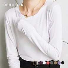 데일로엔 여성용 모달 코튼 이너 긴팔 티셔츠