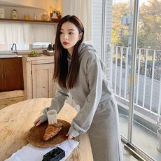 핫핑 썸띵두잇 후드롱원피스