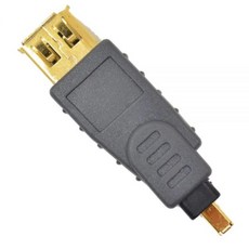 1pcs IEEE13946Pin to 4Pin Firewire 어댑터 IEEE1394a 6핀 암컷4핀 수컷 커넥터, 1개