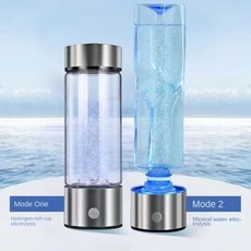 휴대용 수소 발생기 컵 물 필터 풍부한 병 순수 H2 전기 분해 430ml 알칼리 메이커, [01] WHITE, 01 WHITE