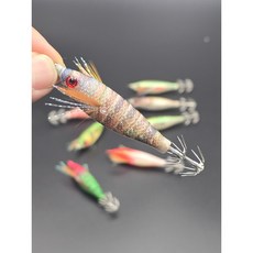 24 키우라 네로 에기 55mm 스몰 야광 쭈꾸미 갑오징어 문어 틴셀 aj 애기, #3 닭새우, 1개