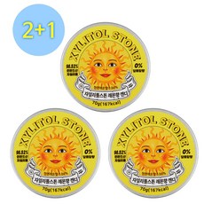 자일리톨스톤 캔디 레몬, 70g, 3개