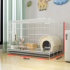 도다도다 대형토끼집 토끼케이지 토끼장 하우스 블랙 울타리 사육 실외 새장 베이직 펜스 가정용 우리, 화이트[60x40x50] 2.0 간격 홑겹 베이직