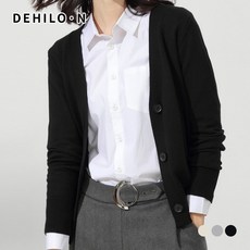 데일로엔 여성용 베이직 브이넥 3버튼 포인트 가디건