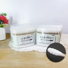 나무이야기원터치사각면봉회오리형350개입