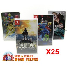 [관부가세포함] 25x NINTENDO SWITCH 플라스틱 및 스틸북 게임 - 투명 보호 상자 보호기