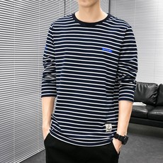 스트라이프티셔츠
 NEW 남성 스트라이프 긴팔티셔츠/남자 라운드티셔츠/롱슬리브/남자면티/남자가을티/슬림핏/남자가을옷/소프트 프리미엄원단