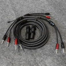 하이엔드 오디오 스피커 케이블 Hifi K2 72V 카본 DBS 시리즈 1000 실버 바나나 또는 스페이드 플러그 한 쌍의 바이 와이어 단일, 150cm, Bi-wire spade