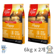오리젠 강아지 퍼피 독 건식사료, 12kg, 1개, 칠면조+청어