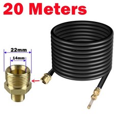 무선 고온 고압 세차기 고압폄프 세척기 스팀기 고압 하수구 세척 호스 파이프 M22 14mm 수나사 회전 노즐, [06] 20 M