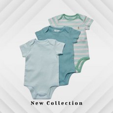 POLO RALPH LAUREN CHILDREN 베이비 남아 3PCS 바디수트 세트 - 블루