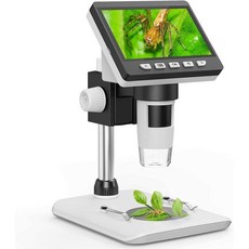4.3 Inch Coin Digital Microscope 인치 IPS 스크린 LCD 납땜용 디지털 현미경 1000배 확대경 카메라(32GB 카드 포함), 1, 1000X