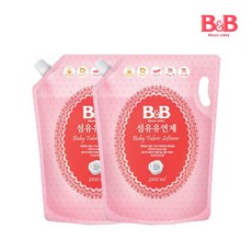 굿앤맘/ 비앤비 섬유유연제 자스민 리필 2100ml x 2, 세제/섬유유연제_05_자스민 리필1500x2