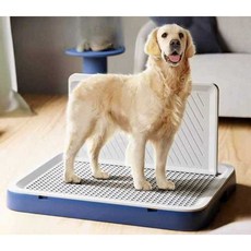 강아지 고양이 오물 튐 방지 배변판 애견 화장실 소변, 1개, (핑크 월 모델) 초대형