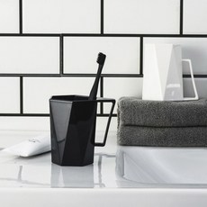모나코올리브 모던 양치컵 [2P 1세트], 엣지양치컵 블랙&화이트, 1개